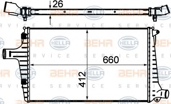 BEHR HELLA SERVICE 8ML 376 776-044 Интеркулер 