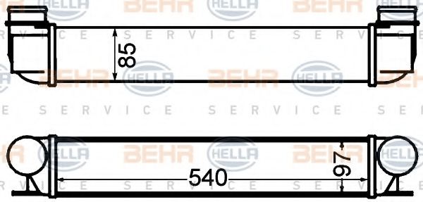 BEHR HELLA SERVICE 8ML 376 776-151 Интеркулер для BMW 7 (Бмв 7) BEHR HELLA SERVICE 8ML 376 776-151 Интеркулер для BMW 7 (Бмв 7)