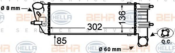 BEHR HELLA SERVICE 8ML 376 776-231 Интеркулер 