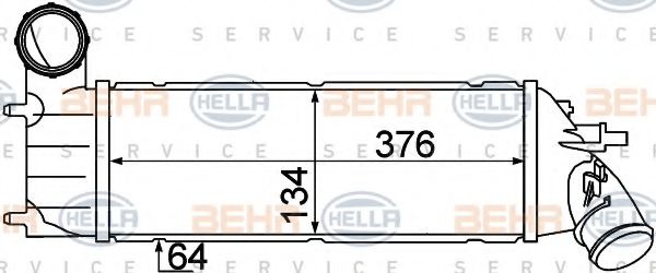 BEHR HELLA SERVICE 8ML 376 776-251 Интеркулер 