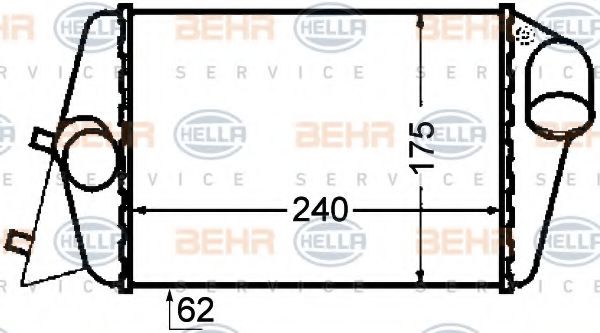 BEHR HELLA SERVICE 8ML 376 776-281 Интеркулер 