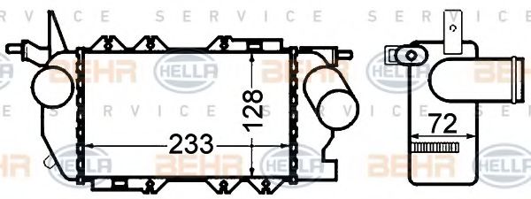 BEHR HELLA SERVICE 8ML 376 776-431 Интеркулер 