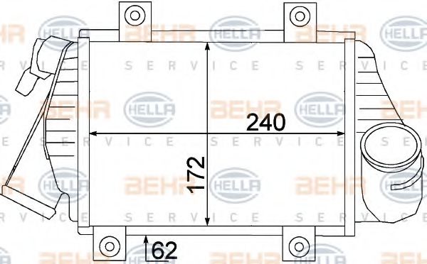 BEHR HELLA SERVICE 8ML 376 776-621 Интеркулер для VOLKSWAGEN T4 MULTIVAN (Фольксваген Т4 мултиvан) BEHR HELLA SERVICE 8ML 376 776-621 Интеркулер для VOLKSWAGEN T4 MULTIVAN (Фольксваген Т4 мултиvан)