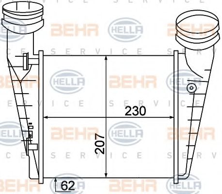 BEHR HELLA SERVICE 8ML 376 776-631 Интеркулер 