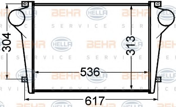BEHR HELLA SERVICE 8ML 376 776-731 Интеркулер 