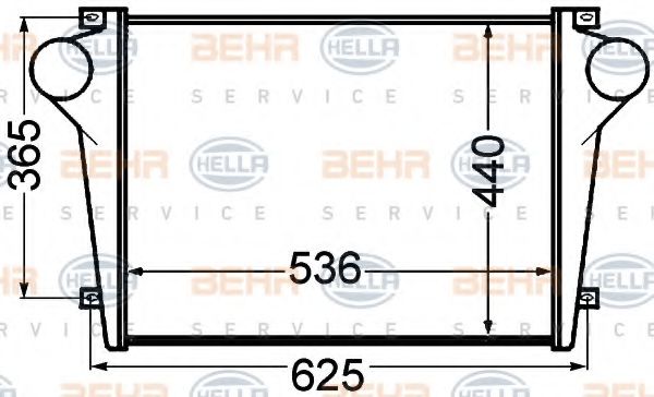BEHR HELLA SERVICE 8ML 376 776-741 Интеркулер 
