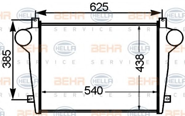 BEHR HELLA SERVICE 8ML 376 776-751 Интеркулер 