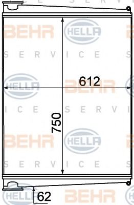 BEHR HELLA SERVICE 8ML 376 777-011 Интеркулер 