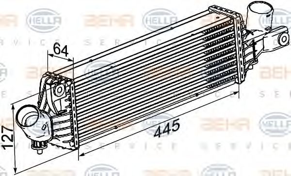 BEHR HELLA SERVICE 8ML 376 777-081 Интеркулер для NISSAN PRIMERA (Ниссан Примера) BEHR HELLA SERVICE 8ML 376 777-081 Интеркулер для NISSAN PRIMERA (Ниссан Примера)