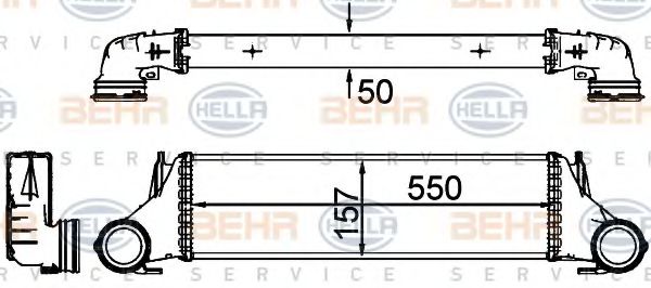 BEHR HELLA SERVICE 8ML 376 777-241 Интеркулер 
