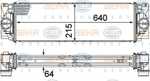 BEHR HELLA SERVICE 8ML 376 777-391 Интеркулер 