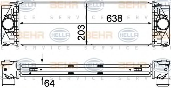BEHR HELLA SERVICE 8ML 376 777-401 Интеркулер 