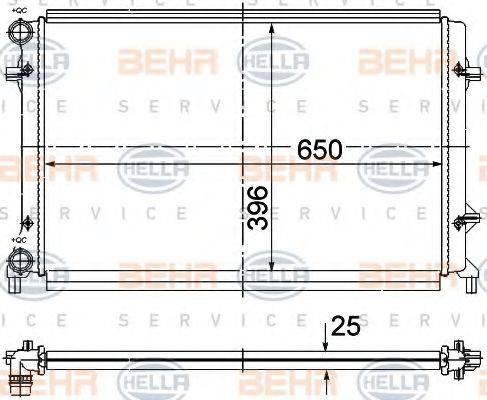 BEHR HELLA SERVICE 8MK 376 781-091 Радиатор, охлаждение двигателя для SEAT ALTEA (Сеат Алтэа) BEHR HELLA SERVICE 8MK 376 781-091 Радиатор, охлаждение двигателя для SEAT ALTEA (Сеат Алтэа)
