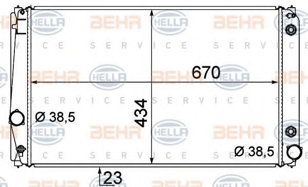 BEHR HELLA SERVICE 8MK 376 783-611 Радиатор, охлаждение двигателя для TOYOTA RAV 4 III (Тойота/тоета Рав 4 3) BEHR HELLA SERVICE 8MK 376 783-611 Радиатор, охлаждение двигателя для TOYOTA RAV 4 III (Тойота/тоета Рав 4 3)