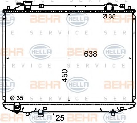 BEHR HELLA SERVICE 8MK 376 787-101 Радиатор, охлаждение двигателя для MAZDA B-SERIE (Мазда Б-сэриэ) BEHR HELLA SERVICE 8MK 376 787-101 Радиатор, охлаждение двигателя для MAZDA B-SERIE (Мазда Б-сэриэ)