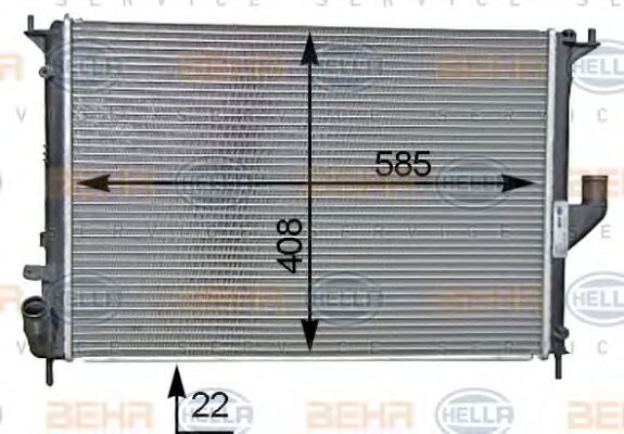 BEHR HELLA SERVICE 8MK 376 787-341 Радиатор, охлаждение двигателя для DACIA SANDERO (Дача Сандэро) BEHR HELLA SERVICE 8MK 376 787-341 Радиатор, охлаждение двигателя для DACIA SANDERO (Дача Сандэро)