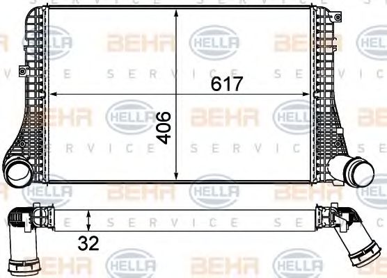 BEHR HELLA SERVICE 8ML 376 787-621 Интеркулер 