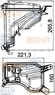 BEHR HELLA SERVICE 8MA 376 789-751 Компенсационный бак, охлаждающая жидкость для BMW Z4 (Бмв Z4) BEHR HELLA SERVICE 8MA 376 789-751 Компенсационный бак, охлаждающая жидкость для BMW Z4 (Бмв Z4)