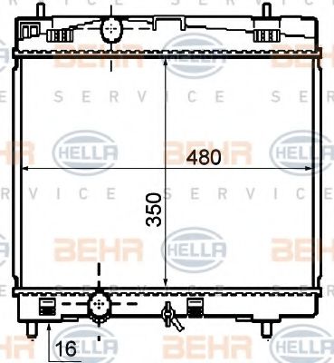 BEHR HELLA SERVICE 8MK 376 790-061 Радиатор, охлаждение двигателя для TOYOTA BELTA (Тойота/тоета Бэлта) BEHR HELLA SERVICE 8MK 376 790-061 Радиатор, охлаждение двигателя для TOYOTA BELTA (Тойота/тоета Бэлта)
