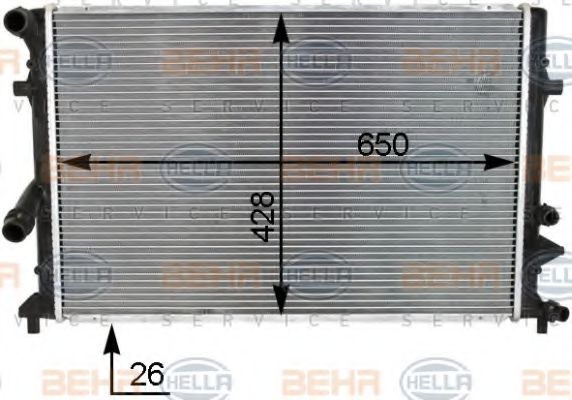 BEHR HELLA SERVICE 8MK 376 790-551 Радиатор, охлаждение двигателя для VOLKSWAGEN GOLF VI (Фольксваген Гольф 6) BEHR HELLA SERVICE 8MK 376 790-551 Радиатор, охлаждение двигателя для VOLKSWAGEN GOLF VI (Фольксваген Гольф 6)