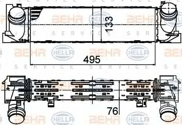 BEHR HELLA SERVICE 8ML 376 791-751 Интеркулер 
