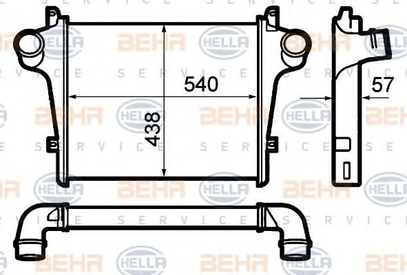 BEHR HELLA SERVICE 8ML 376 792-021 Интеркулер 