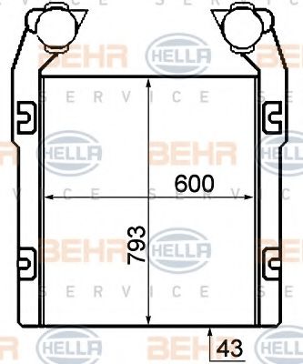 BEHR HELLA SERVICE 8ML 376 792-031 Интеркулер 