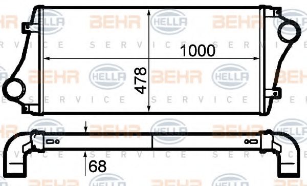 BEHR HELLA SERVICE 8ML 376 792-051 Интеркулер 