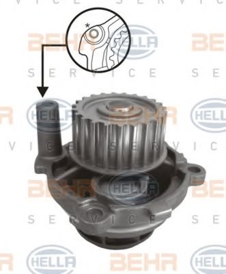 BEHR HELLA SERVICE 8MP 376 800-044 Водяной насос для SEAT ALTEA XL (Сеат Алтэа xл) BEHR HELLA SERVICE 8MP 376 800-044 Водяной насос для SEAT ALTEA XL (Сеат Алтэа xл)