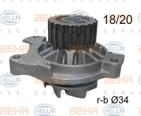 BEHR HELLA SERVICE 8MP 376 800-144 Водяной насос для VOLKSWAGEN T4 MULTIVAN (Фольксваген Т4 мултиvан) BEHR HELLA SERVICE 8MP 376 800-144 Водяной насос для VOLKSWAGEN T4 MULTIVAN (Фольксваген Т4 мултиvан)