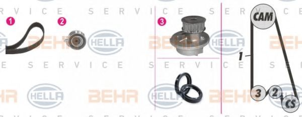 BEHR HELLA SERVICE 8MP 376 800-801 Комплект ремня ГРМ для OPEL COMBO (Опель Комбо) BEHR HELLA SERVICE 8MP 376 800-801 Комплект ремня ГРМ для OPEL COMBO (Опель Комбо)