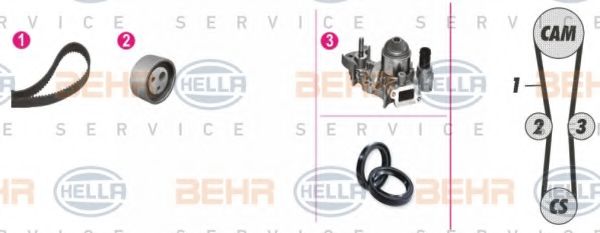 BEHR HELLA SERVICE 8MP 376 800-821 Комплект ремня ГРМ 