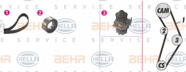 BEHR HELLA SERVICE 8MP 376 800-861 Комплект ремня ГРМ для FIAT PALIO (Фиат Палио) BEHR HELLA SERVICE 8MP 376 800-861 Комплект ремня ГРМ для FIAT PALIO (Фиат Палио)