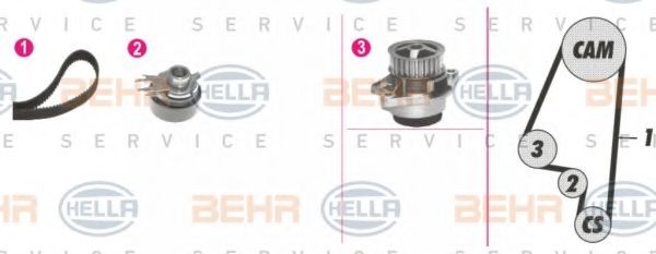 BEHR HELLA SERVICE 8MP 376 800-891 Комплект ремня ГРМ для SEAT IBIZA III (Сеат Ибица 3) BEHR HELLA SERVICE 8MP 376 800-891 Комплект ремня ГРМ для SEAT IBIZA III (Сеат Ибица 3)