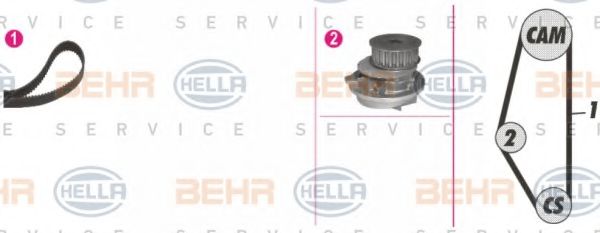 BEHR HELLA SERVICE 8MP 376 801-851 Комплект ремня ГРМ для OPEL OMEGA A (Опель Омэга а) BEHR HELLA SERVICE 8MP 376 801-851 Комплект ремня ГРМ для OPEL OMEGA A (Опель Омэга а)