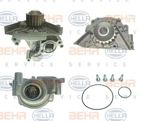 BEHR HELLA SERVICE 8MP 376 802-051 Водяной насос для PEUGEOT 407 (Пежо 407) BEHR HELLA SERVICE 8MP 376 802-051 Водяной насос для PEUGEOT 407 (Пежо 407)