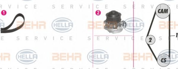 BEHR HELLA SERVICE 8MP 376 802-811 Комплект ремня ГРМ для SEAT (Сеат) BEHR HELLA SERVICE 8MP 376 802-811 Комплект ремня ГРМ для SEAT (Сеат)