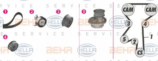BEHR HELLA SERVICE 8MP 376 802-871 Комплект ремня ГРМ для OPEL CORSA B STATION WAGON (Опель Корса б статион вагон) BEHR HELLA SERVICE 8MP 376 802-871 Комплект ремня ГРМ для OPEL CORSA B STATION WAGON (Опель Корса б статион вагон)