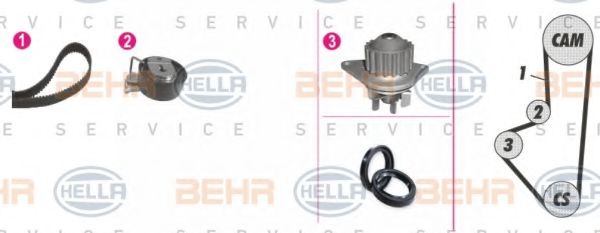 BEHR HELLA SERVICE 8MP 376 803-891 Комплект ремня ГРМ для PEUGEOT 106 II (Пежо 106 2) BEHR HELLA SERVICE 8MP 376 803-891 Комплект ремня ГРМ для PEUGEOT 106 II (Пежо 106 2)