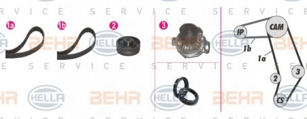 BEHR HELLA SERVICE 8MP 376 804-821 Комплект ремня ГРМ для VOLKSWAGEN LT 28-35 I (Фольксваген Лт 28-35 и) BEHR HELLA SERVICE 8MP 376 804-821 Комплект ремня ГРМ для VOLKSWAGEN LT 28-35 I (Фольксваген Лт 28-35 и)