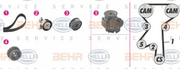 BEHR HELLA SERVICE 8MP 376 804-861 Комплект ремня ГРМ для OPEL VECTRA C (Опель Вектра с) BEHR HELLA SERVICE 8MP 376 804-861 Комплект ремня ГРМ для OPEL VECTRA C (Опель Вектра с)
