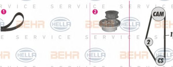 BEHR HELLA SERVICE 8MP 376 804-881 Комплект ремня ГРМ для OPEL MANTA B CC (Опель Манта б cc) BEHR HELLA SERVICE 8MP 376 804-881 Комплект ремня ГРМ для OPEL MANTA B CC (Опель Манта б cc)