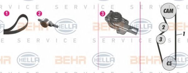 BEHR HELLA SERVICE 8MP 376 805-881 Комплект ремня ГРМ для FORD ORION II (Форд Орион 2) BEHR HELLA SERVICE 8MP 376 805-881 Комплект ремня ГРМ для FORD ORION II (Форд Орион 2)