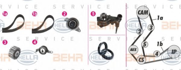 BEHR HELLA SERVICE 8MP 376 806-821 Комплект ремня ГРМ для FORD MONDEO (Форд Мондэо) BEHR HELLA SERVICE 8MP 376 806-821 Комплект ремня ГРМ для FORD MONDEO (Форд Мондэо)