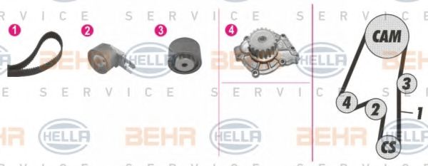 BEHR HELLA SERVICE 8MP 376 812-871 Комплект ремня ГРМ для VOLVO C70 II (Вольво C70 2) BEHR HELLA SERVICE 8MP 376 812-871 Комплект ремня ГРМ для VOLVO C70 II (Вольво C70 2)