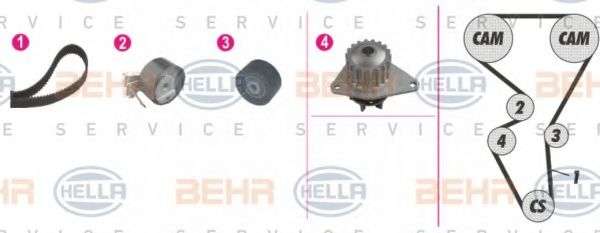 BEHR HELLA SERVICE 8MP 376 813-831 Комплект ремня ГРМ для CITROËN C4 (CитроËн С4) BEHR HELLA SERVICE 8MP 376 813-831 Комплект ремня ГРМ для CITROËN C4 (CитроËн С4)