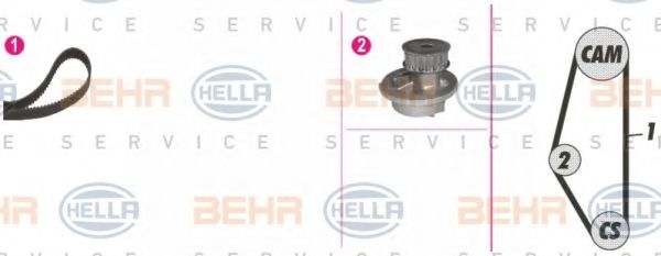 BEHR HELLA SERVICE 8MP 376 814-891 Комплект ремня ГРМ для OPEL CORSA A (Опель Cорса а) BEHR HELLA SERVICE 8MP 376 814-891 Комплект ремня ГРМ для OPEL CORSA A (Опель Cорса а)