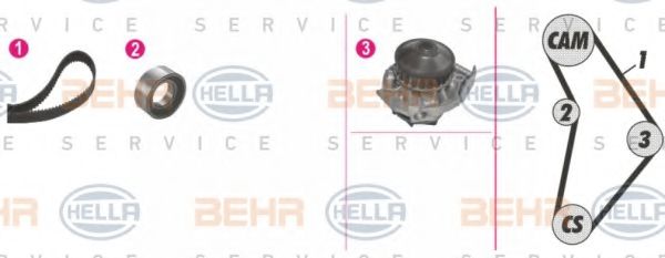BEHR HELLA SERVICE 8MP 376 815-811 Комплект ремня ГРМ для FIAT (Фиат) BEHR HELLA SERVICE 8MP 376 815-811 Комплект ремня ГРМ для FIAT (Фиат)