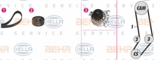 BEHR HELLA SERVICE 8MP 376 815-821 Комплект ремня ГРМ для VOLKSWAGEN T4 MULTIVAN (Фольксваген Т4 мултиvан) BEHR HELLA SERVICE 8MP 376 815-821 Комплект ремня ГРМ для VOLKSWAGEN T4 MULTIVAN (Фольксваген Т4 мултиvан)