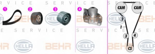 BEHR HELLA SERVICE 8MP 376 816-861 Комплект ремня ГРМ для RENAULT ESPACE IV (Рено Эспейс 4) BEHR HELLA SERVICE 8MP 376 816-861 Комплект ремня ГРМ для RENAULT ESPACE IV (Рено Эспейс 4)